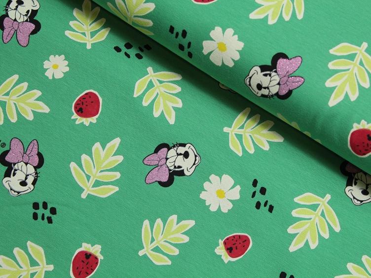 Minnie Maus Disneystoff grün (Mickey)