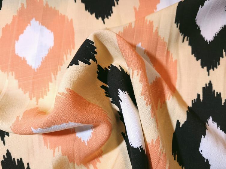 Muster apricot Viscose - 0