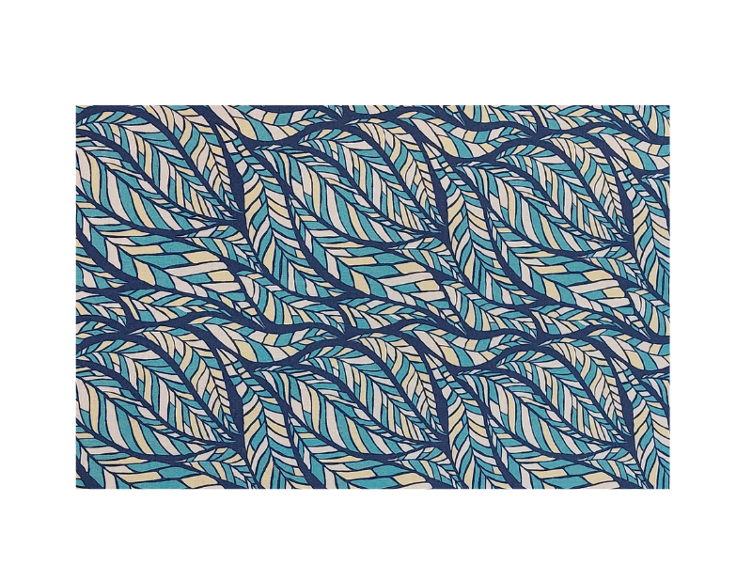 Muster blau beschichtet 30cm x 146cm