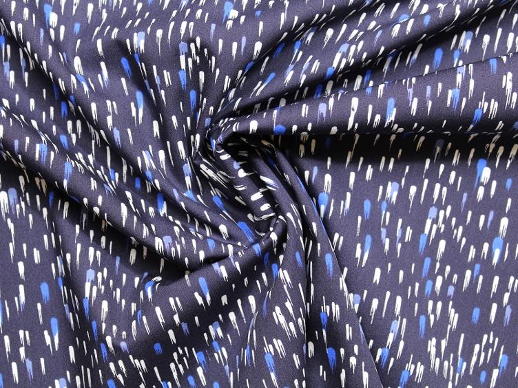 Muster dunkelblau Baumwolle 100 cm - 0
