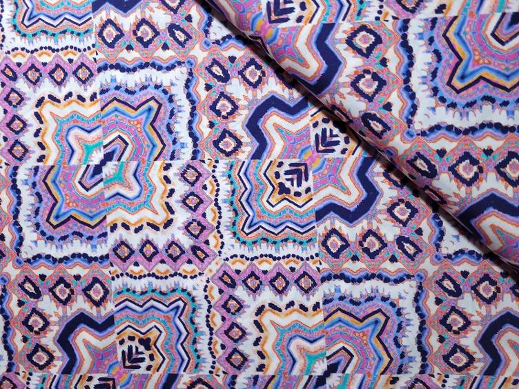 Muster lila Voile 144 x 170 cm