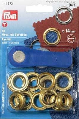 Ösen und Scheiben gold 14 mm