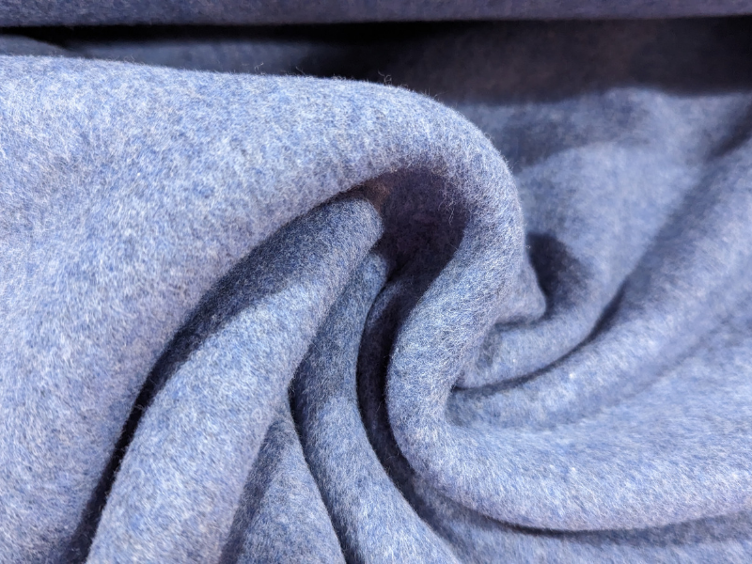 Organic Cotton Fleece blue melange - 0