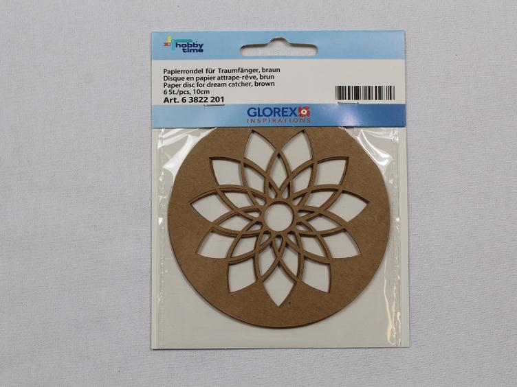 Papierrondel für Traumfänger braun 10 cm