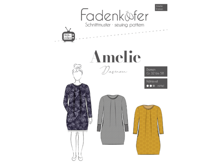 Papierschnittmuster Fadenkäfer Amelie Damen 32-58