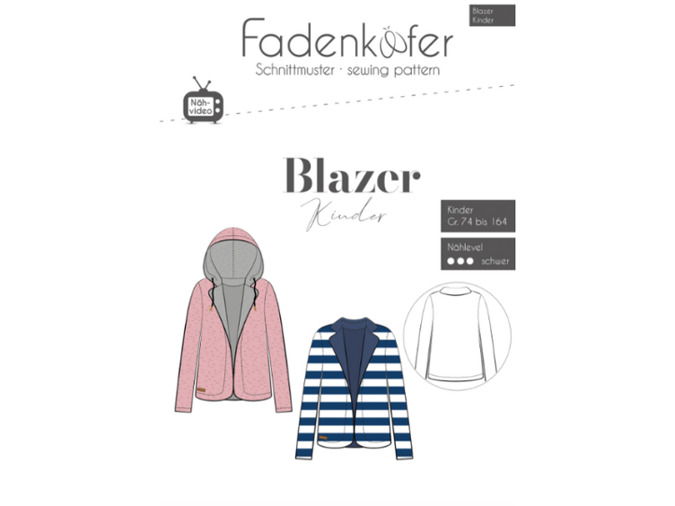 Papierschnittmuster Fadenkäfer Blazer Kinder 74-164