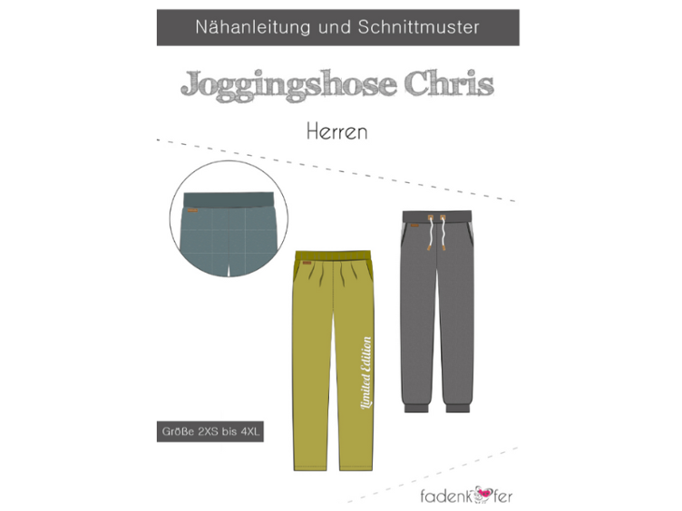 Papierschnittmuster Fadenkäfer Jogginghose Chris Herren