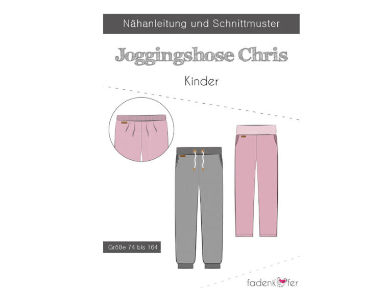 Papierschnittmuster Fadenkäfer Jogginghose Chris Kinder 80-164