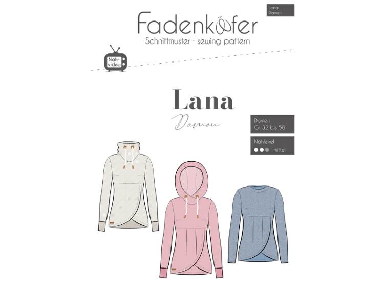Papierschnittmuster Fadenkäfer Lana Damen Grösse 32 bis 58