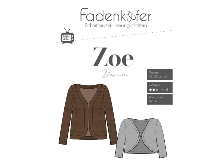 Papierschnittmuster Fadenkäfer Zoe Damen 32-58