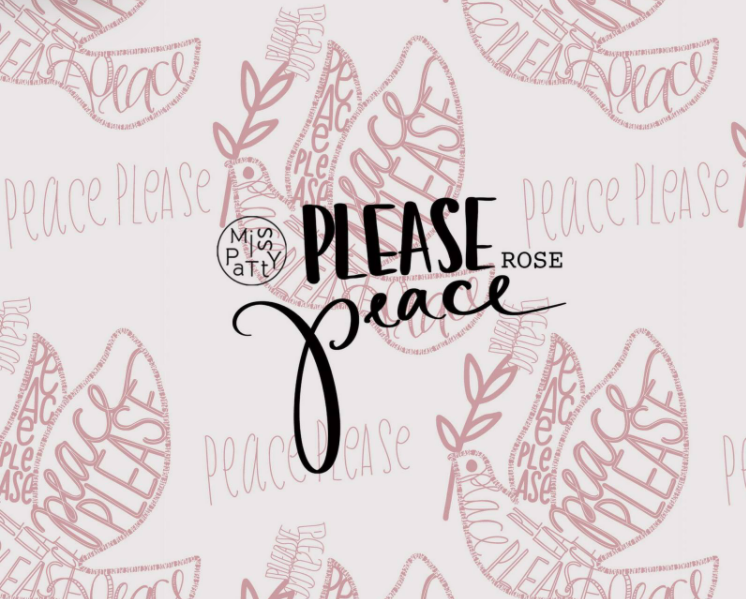Please Peace rose Jersey Lillestoff