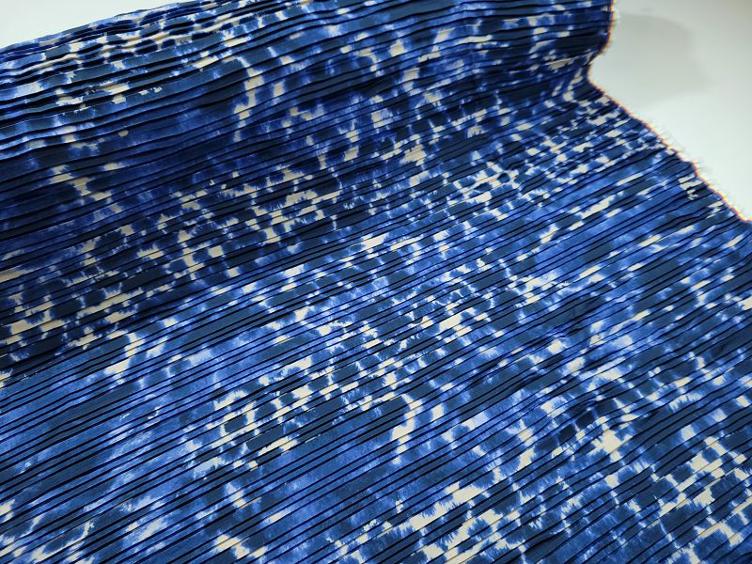 Plisse batik blau 160 x 150 cm - 0