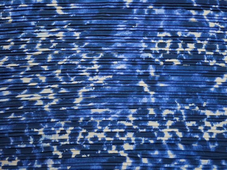 Plisse batik blau