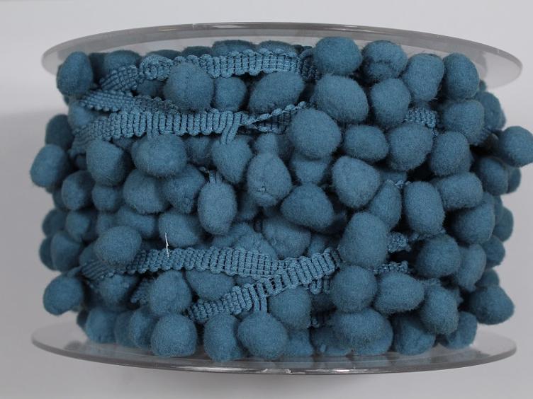 Pomponborte, dusty blue 15 mm