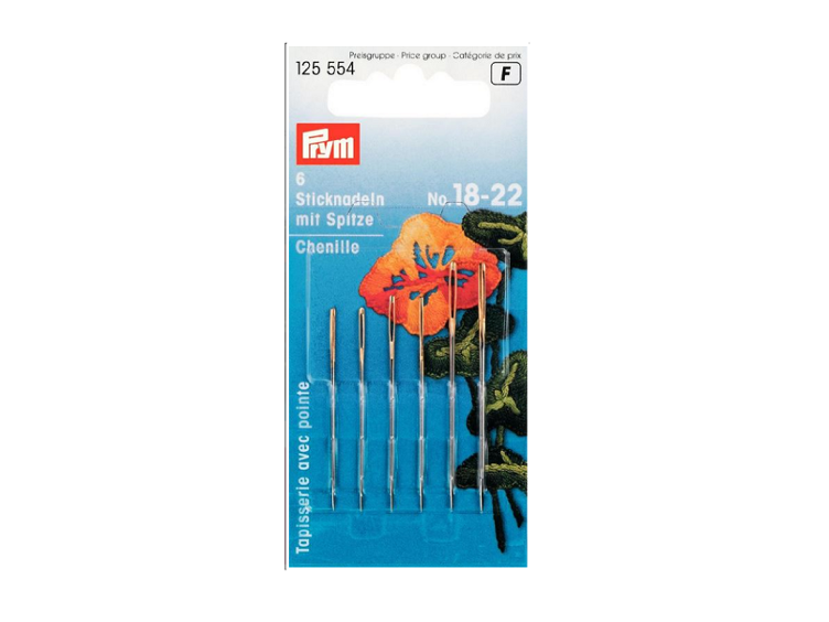 Prym Sticknadeln mit Spitze, silber