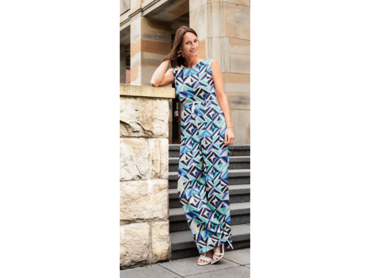 Quadrate marine/weiss Viscose - 1