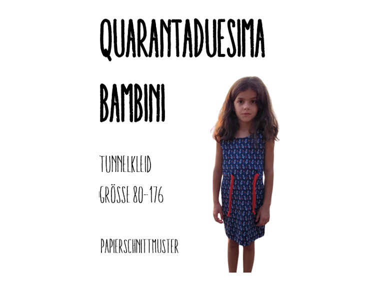 Quarantaduesima Tunnelkleid Bambini Ebook by Stoffherz Grösse 80-176