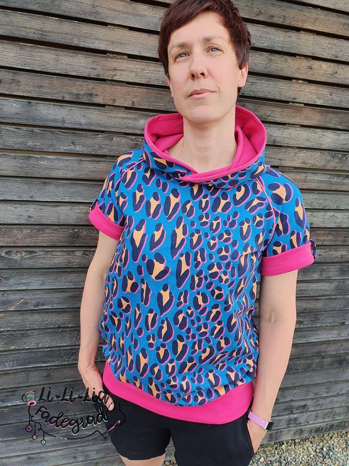 Quarantesima kurzarm Hoodie Donna Ebook by Stoffherz Grösse XS-XL - 46