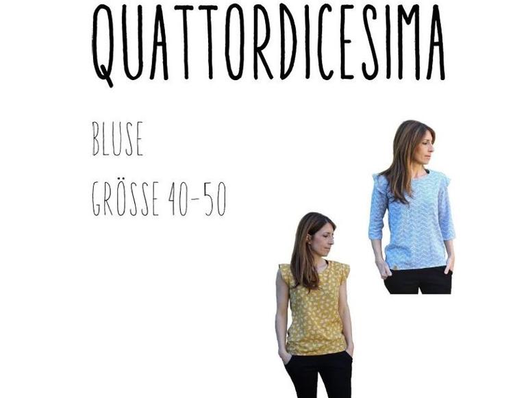 Quattordicesima Bluse Papierschnittmuster by Stoffherz Grösse 40-50