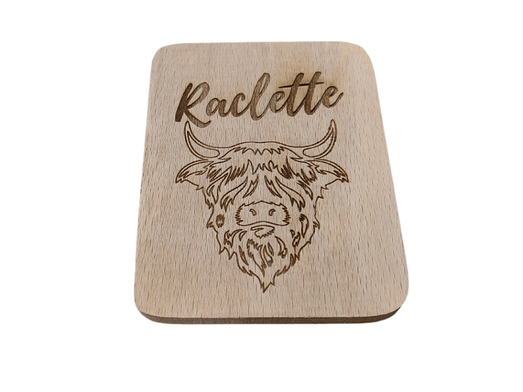 Raclette-Pfännli-Brett Büffel