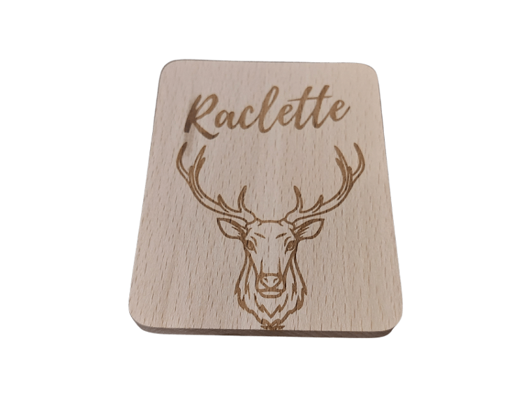 Raclette-Pfännli-Brett Hirsch