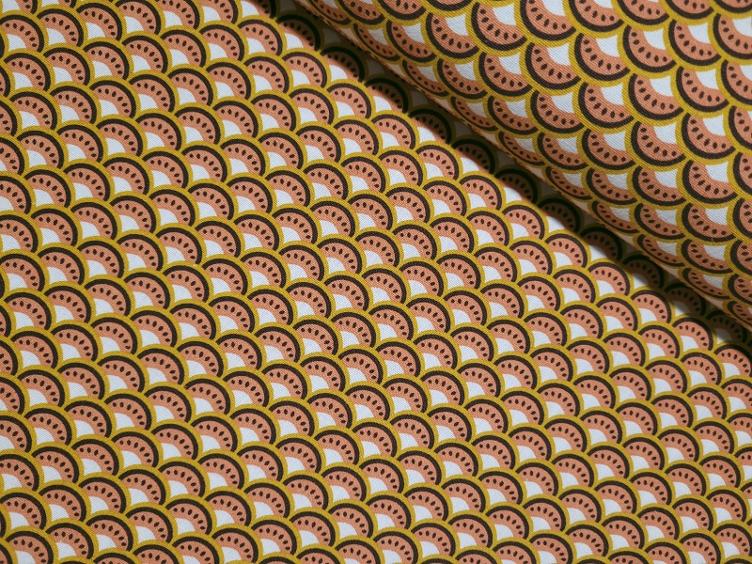 Rainbow rost/senf Baumwolle 40 cm x 140 cm