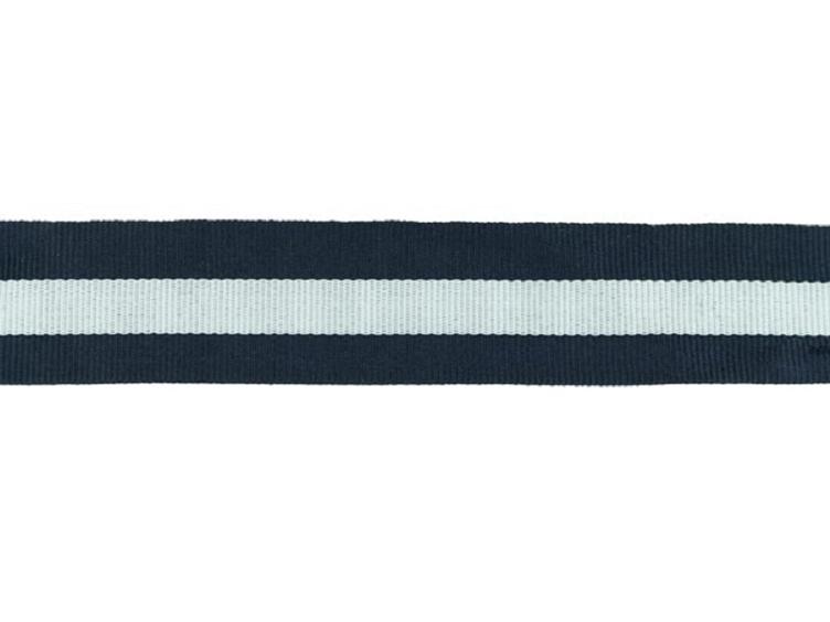 Ribsband marine weiss