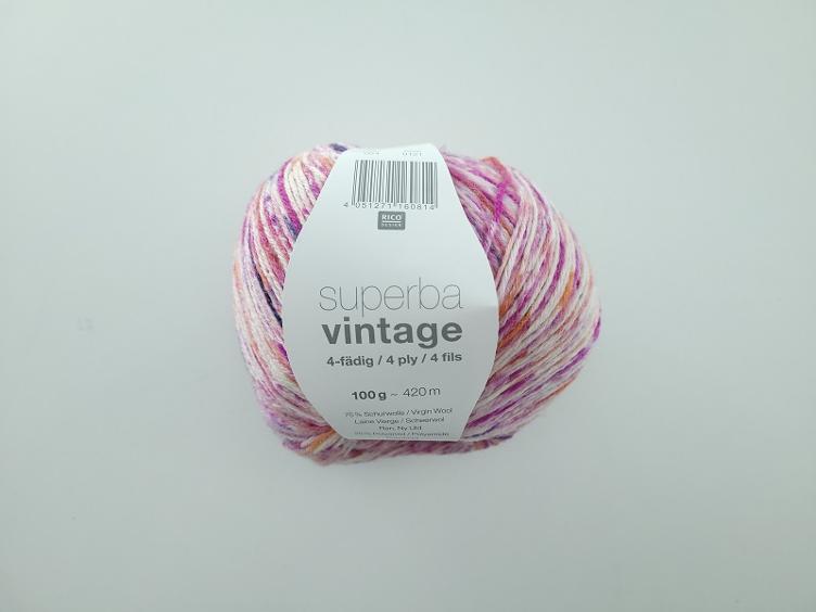 Rico Superba Sockenwolle Soft Vintage 4-fädig pink