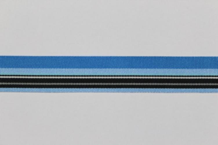 Ripsband blau schwarz 25 mm
