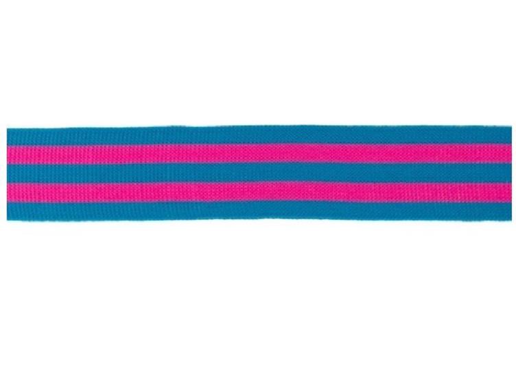 Ripsband petrol, fuchsia 30 mm