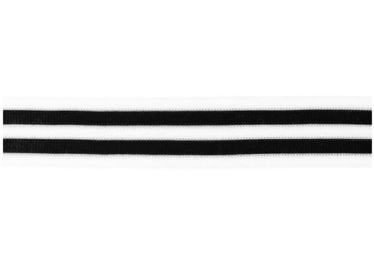 Ripsband weiss, schwarz 30 mm