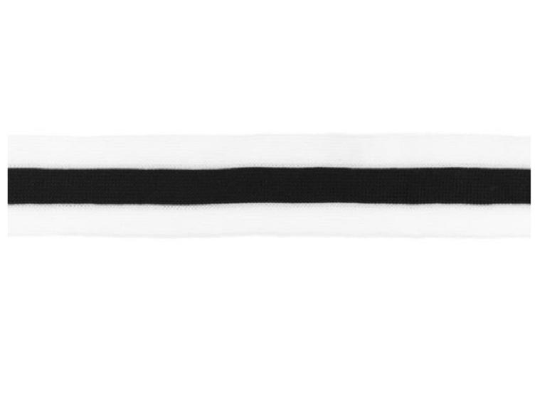 Ripsband weiss, schwarz 30 mm