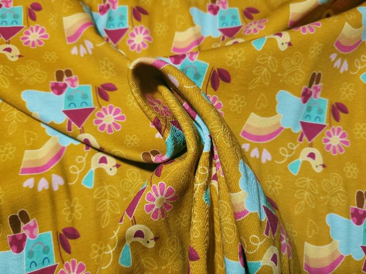 Sallys House Kidswear Feinripp Jersey Hamburger Liebe 140 cm - 0