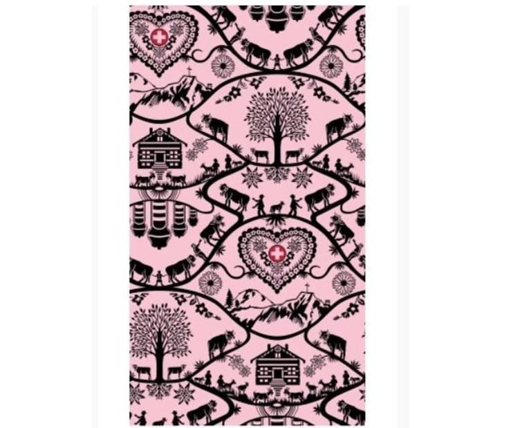 Scherenschnitt Jersey rose 60 cm x 150 cm