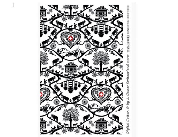 Scherenschnitt Sommersweat weiss 70 cm x 150 cm