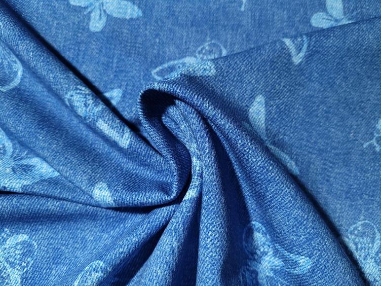 Schmetterling Jeansoptik blau Sweat - 1