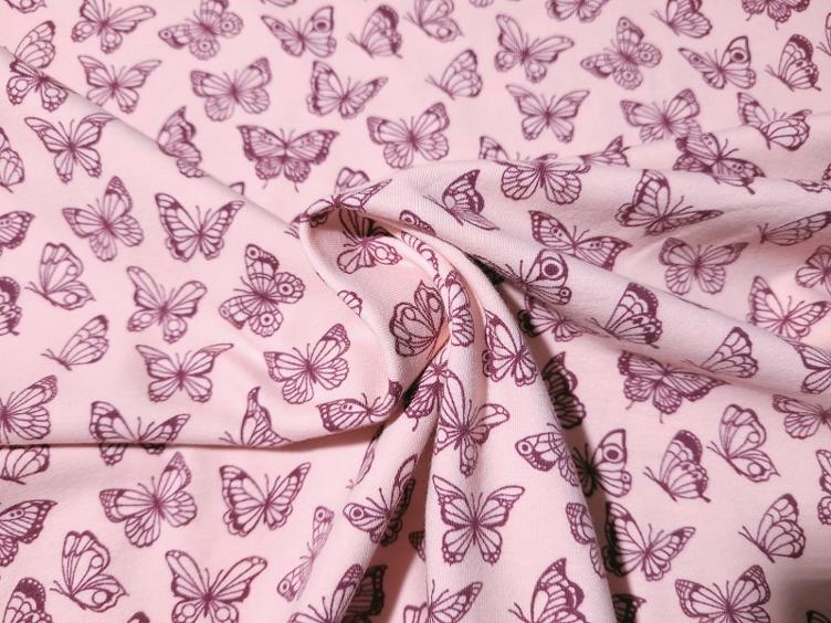 Schmetterling rosa Jersey - 1