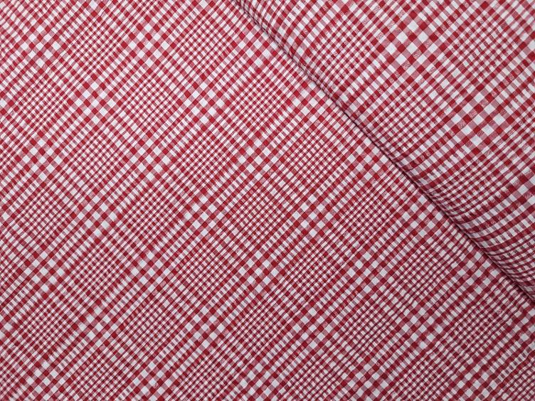 Seesucker rot weiss Karo