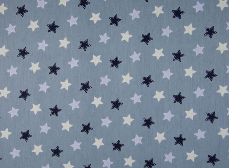 Sterne hellblau Baumwolle