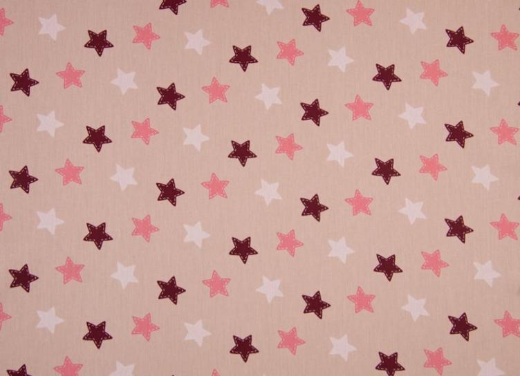 Sterne rosa Baumwolle