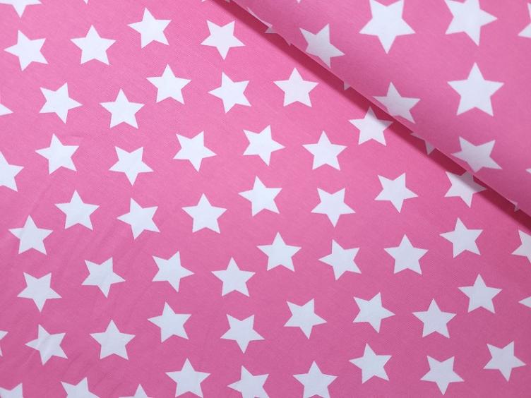 Sternen gross rosa Jersey 90 x 150 cm