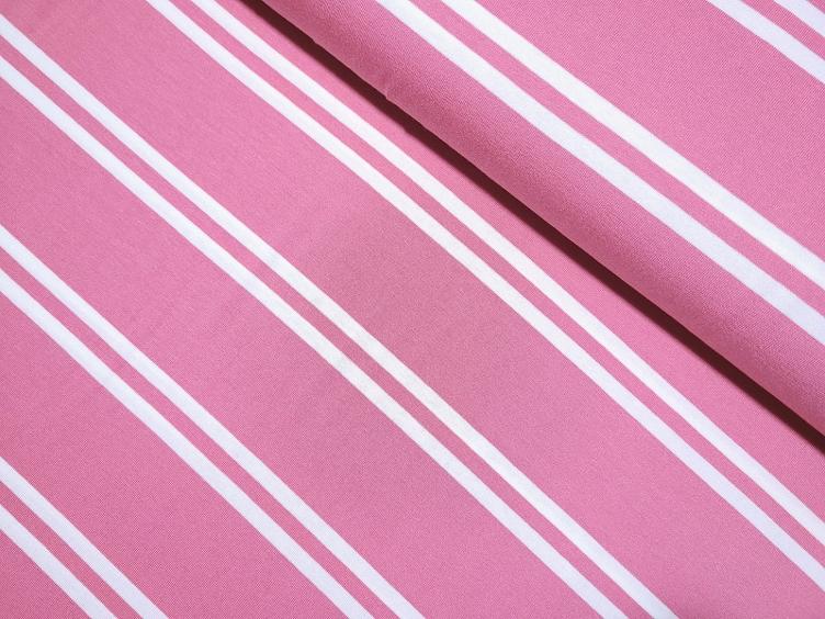 Streifen Jersey rosa/weiss 80 cm x 160 cm