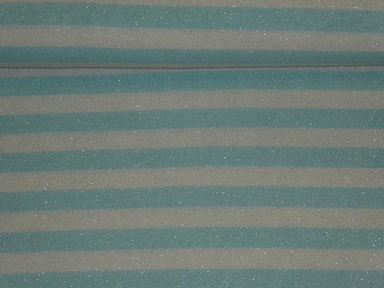 Streifen türkis weiss glitzernd