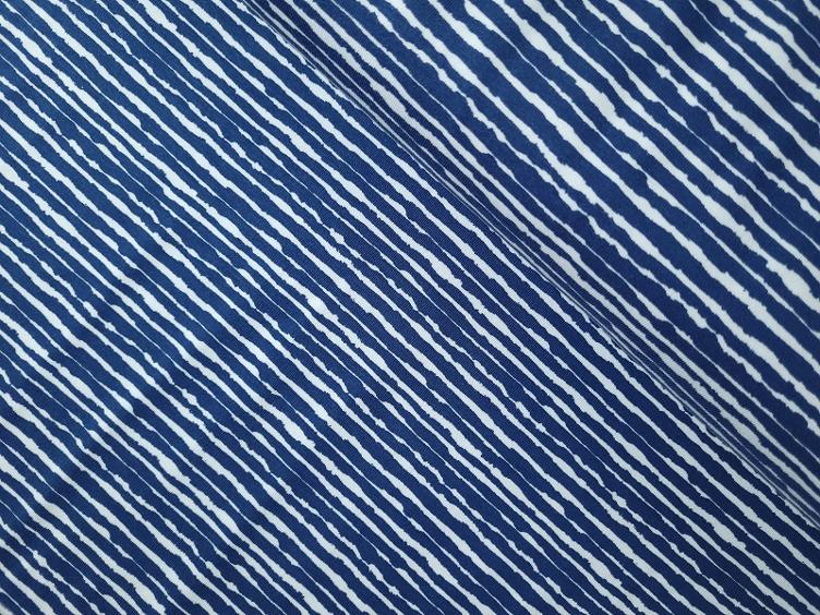 Stripe jeansblau weiss Jersey