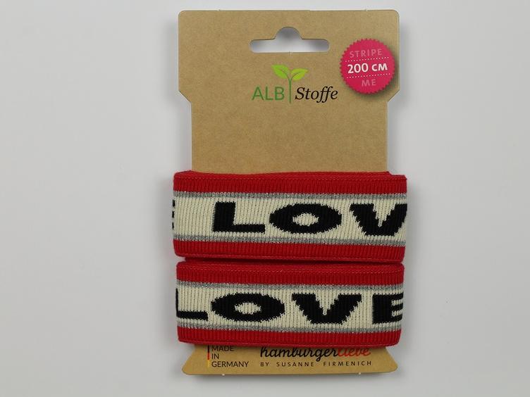 Stripe Me ICON Love rot Albstoffe