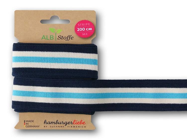 Stripe Me ICON marine hellblau weiss