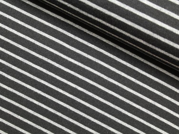 Stripe Strick schwarz grau 100 x 150 cm