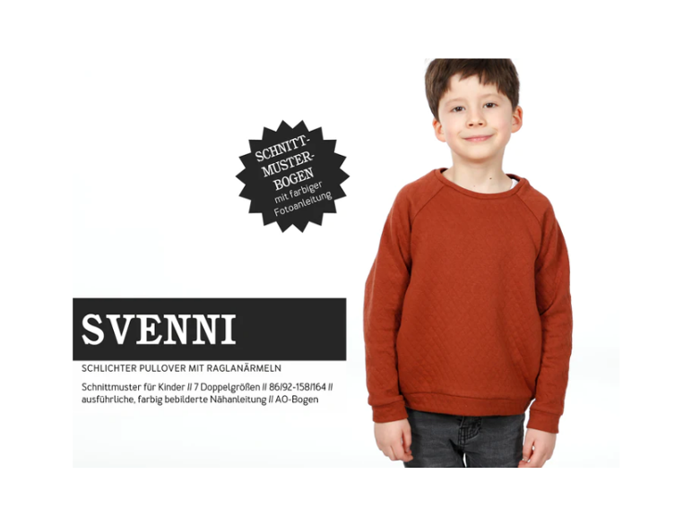 SVENNI • Pullover mit Raglanärmeln, PAPIERSCHNITT Studio Schnittreif