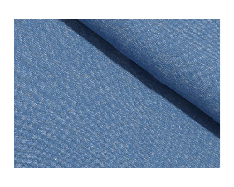Sweat Shirt Jeansblau meliert aufgeraut 70 cm