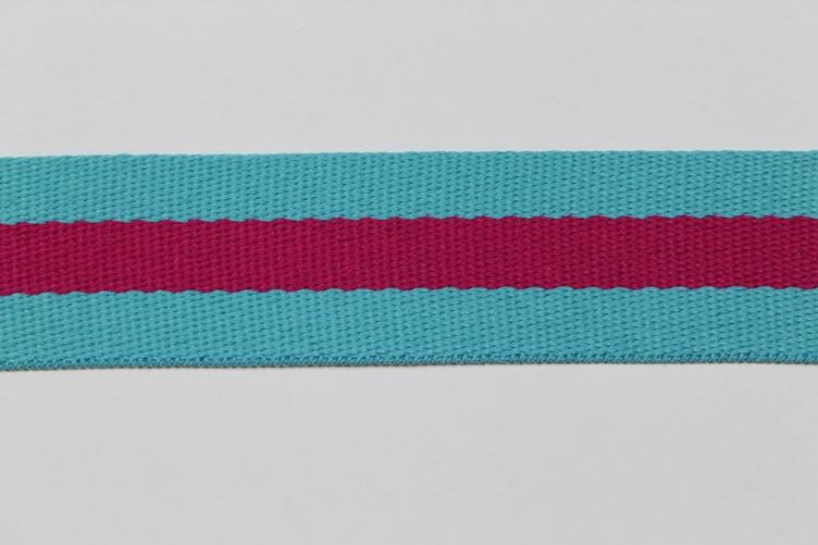 Taschengurtband hellblau pink 30 mm